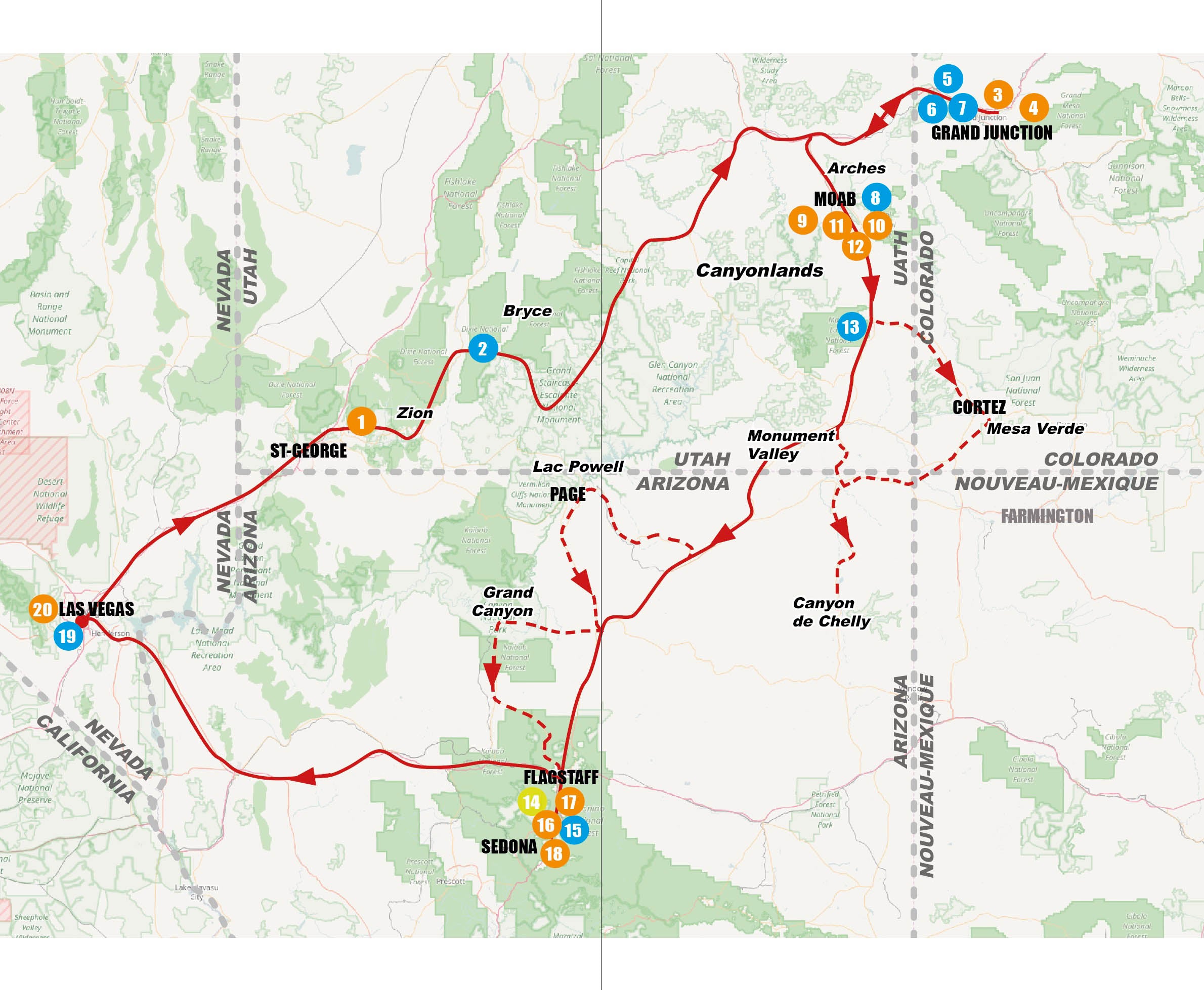 VTOPO MTB Trip American West